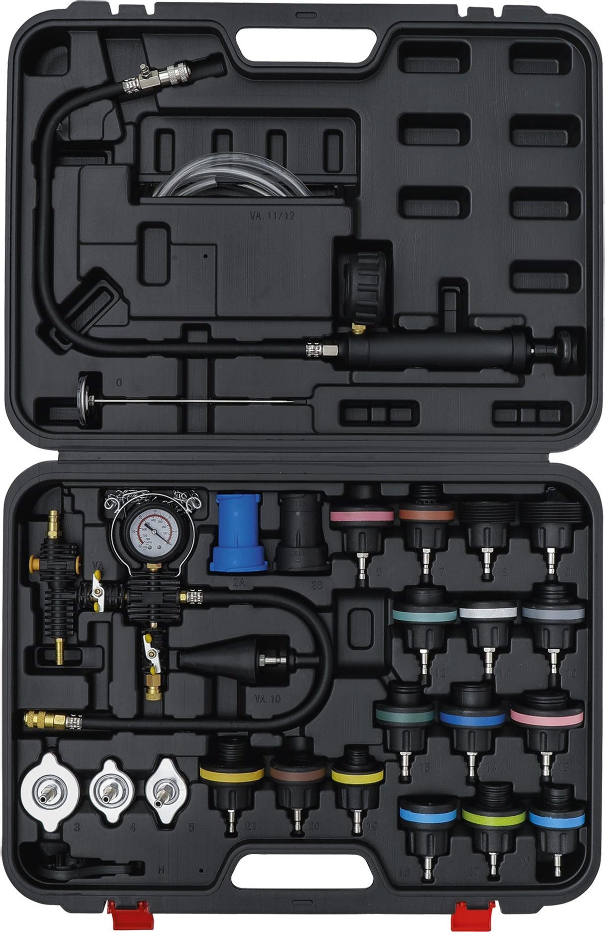 Radiatoriaus slėgio ir aušinimo sistemos testeris | 27 vnt. (98098)