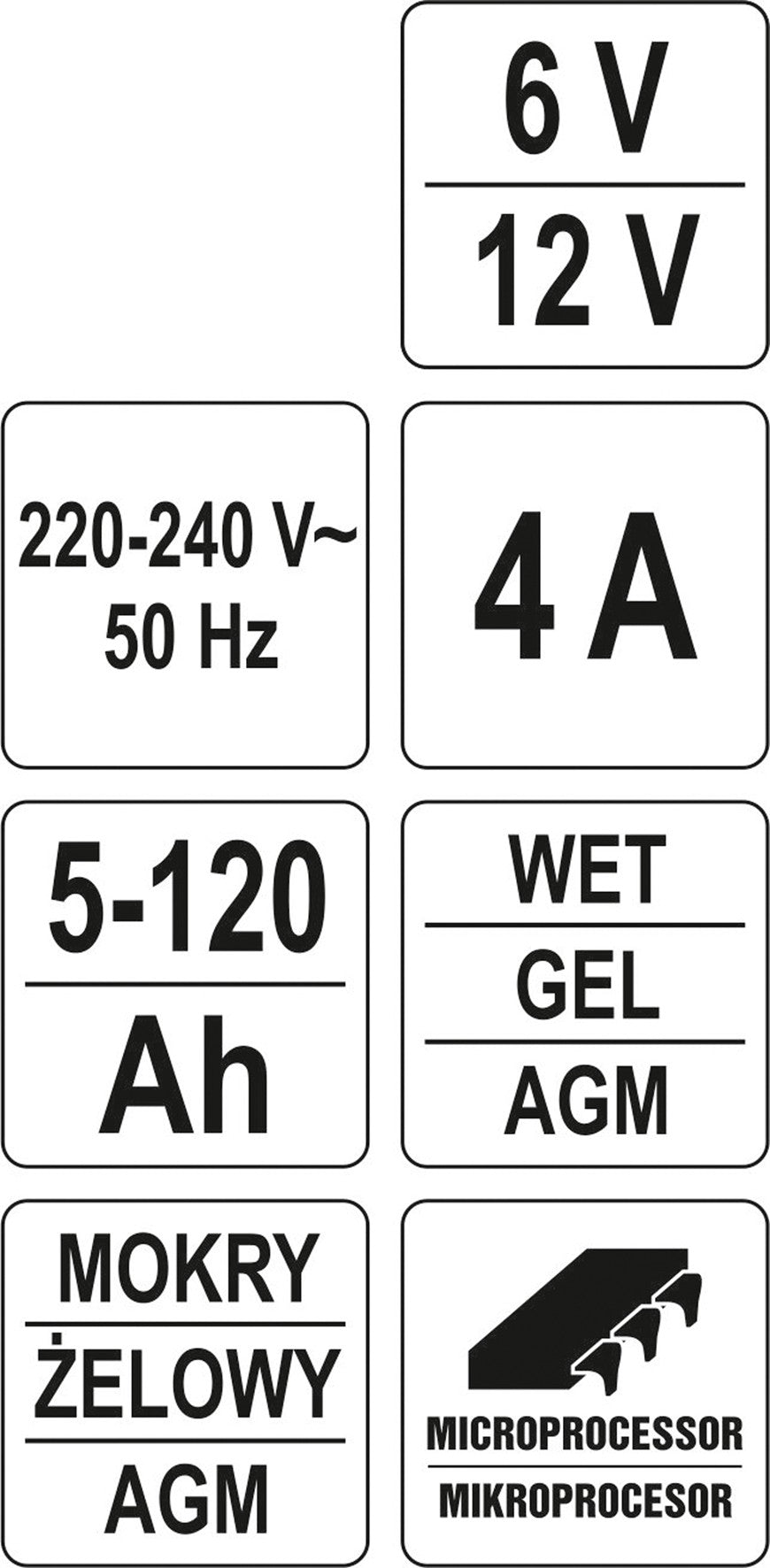 Elektroninis įkroviklis | 6-12V/4A (YT-83032)