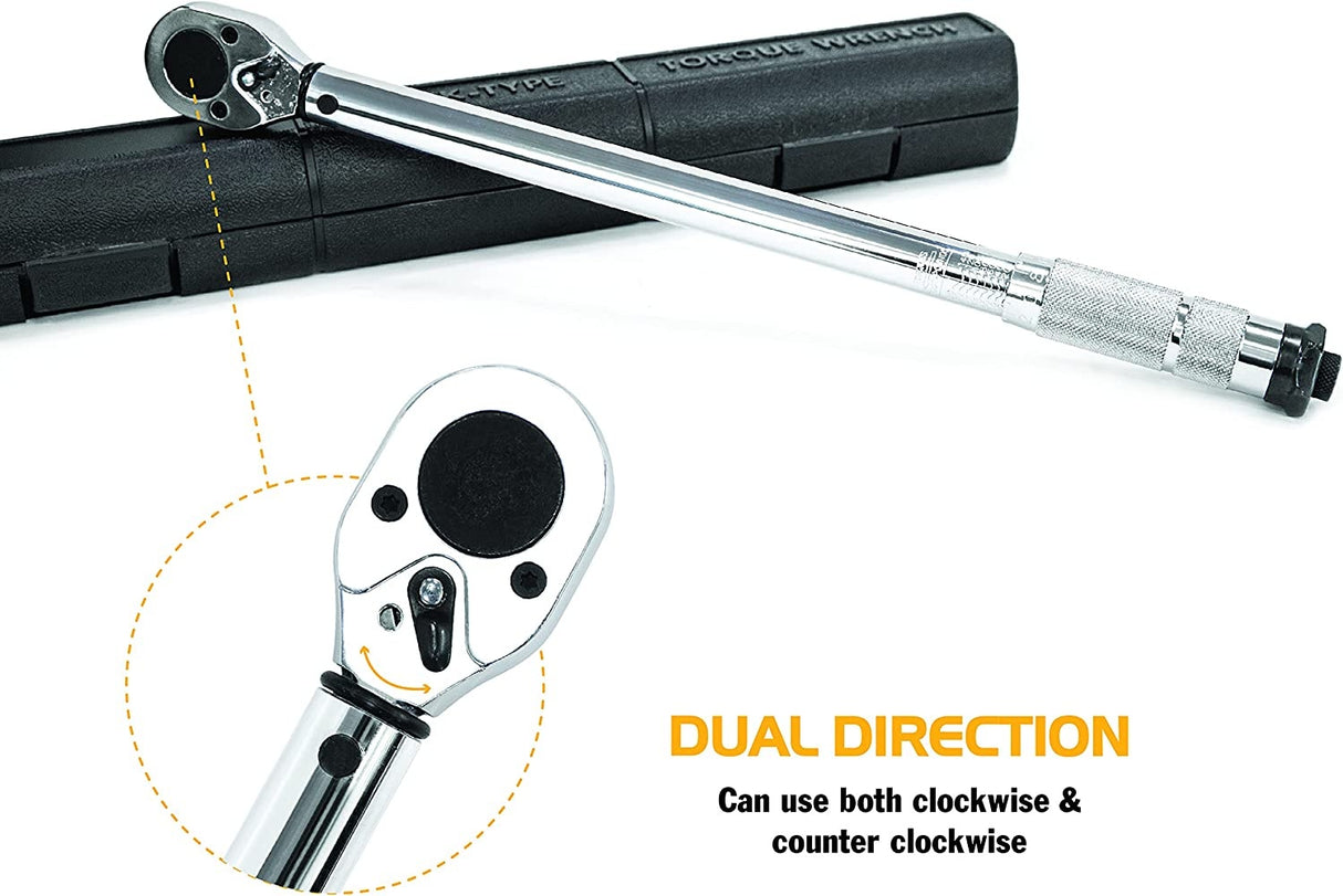 Dinamometrinis raktas | 12.5 mm (1/2") | 28 - 210 Nm (57350V)