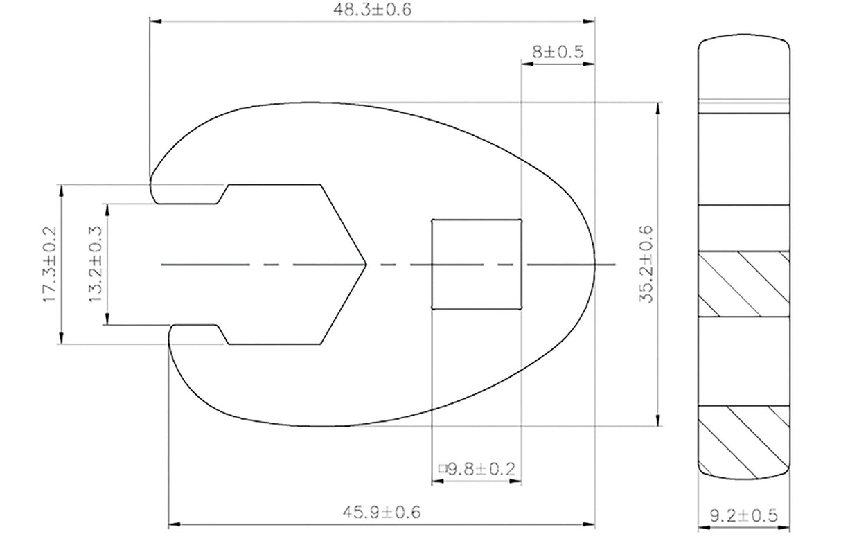 Raktas "varnos koja" | 10 mm (3/8") | 17 mm (1756-17)