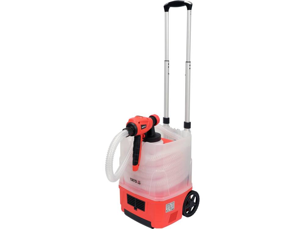 Dažymo įrenginys HVLP 1100W 100DIN/SEK 1L/MIN +antgalių rinkinys | sienų ir lubų dažymas be dažų deginimo (YT-82555)