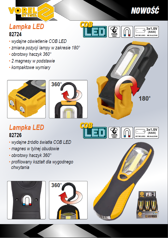 Rankinis žibintas | COB LED (82726)