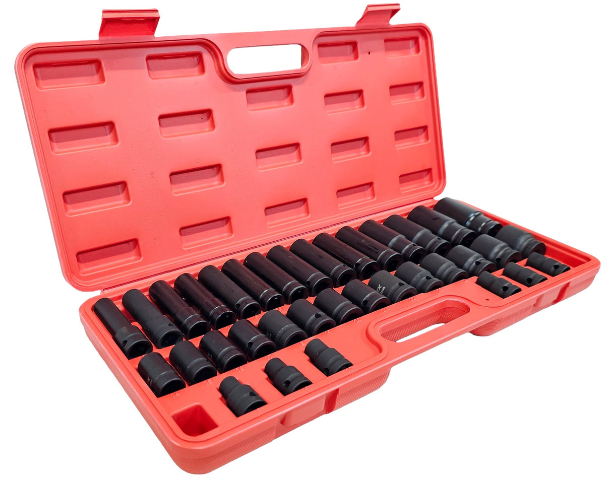 Smūginių ilgų ir trumpų galvučių rinkinys | CR-MO | 8 - 32 mm | 35 vnt. (SK12235P)