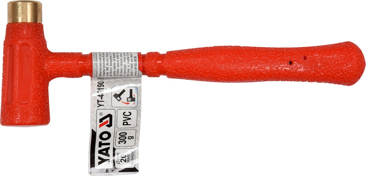 Beinercinis neatšokantis plaktukas | žalvarinis antgalis | 300 g | Ø 20 mm (YT-46190)