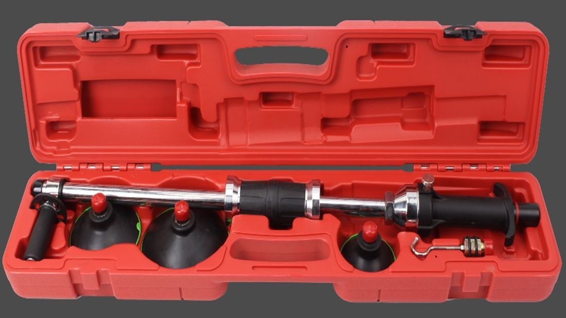 Atbulinis plaktukas kėbulo lyginimui vakuuminis | be kompresoriaus | su Φ75,Φ100,Φ125 mm padais (SK2048)