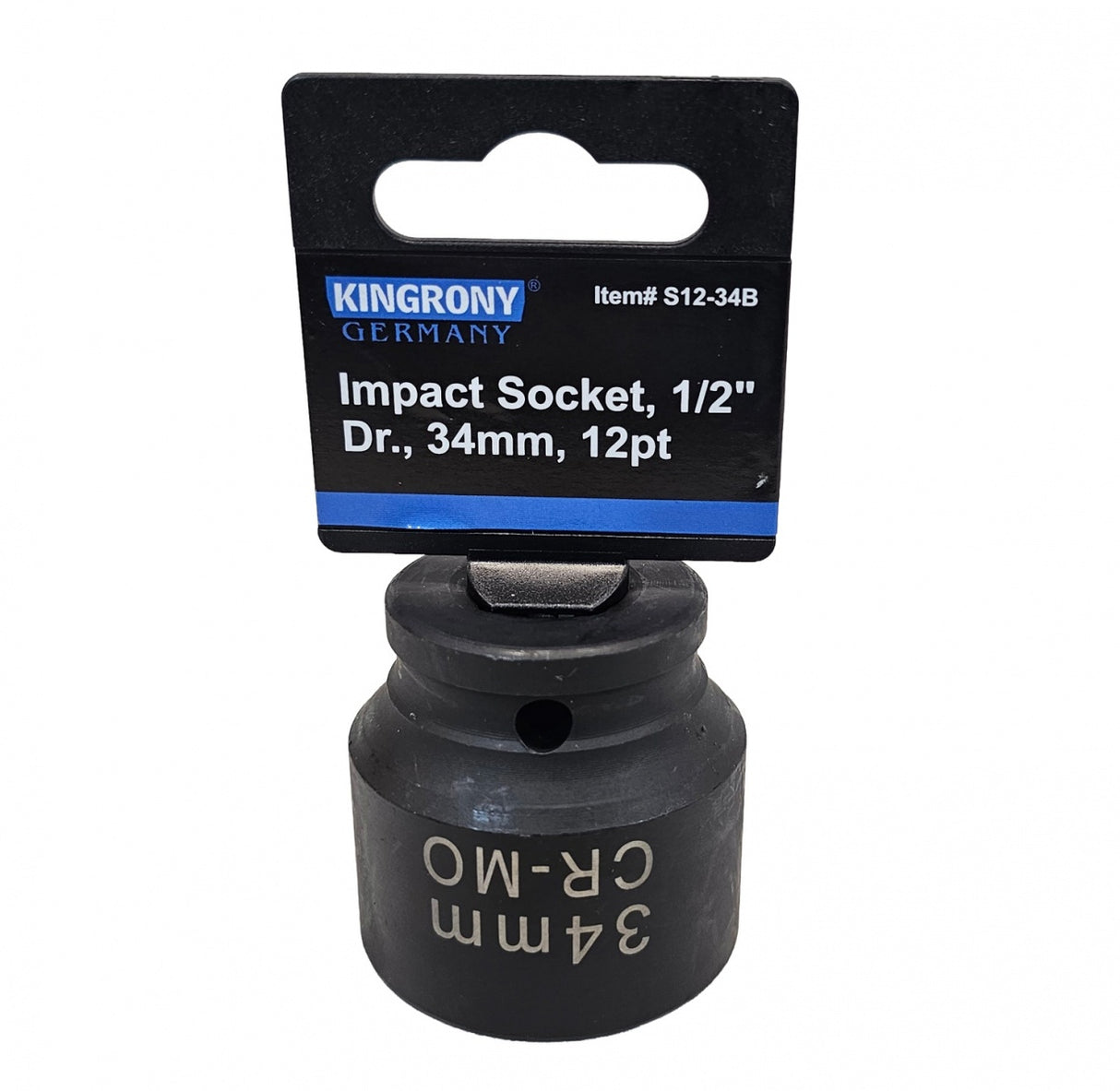 Galvutė smūginė | 12 kampų | 12,5 mm (1/2") | 34 mm (S12-34B)