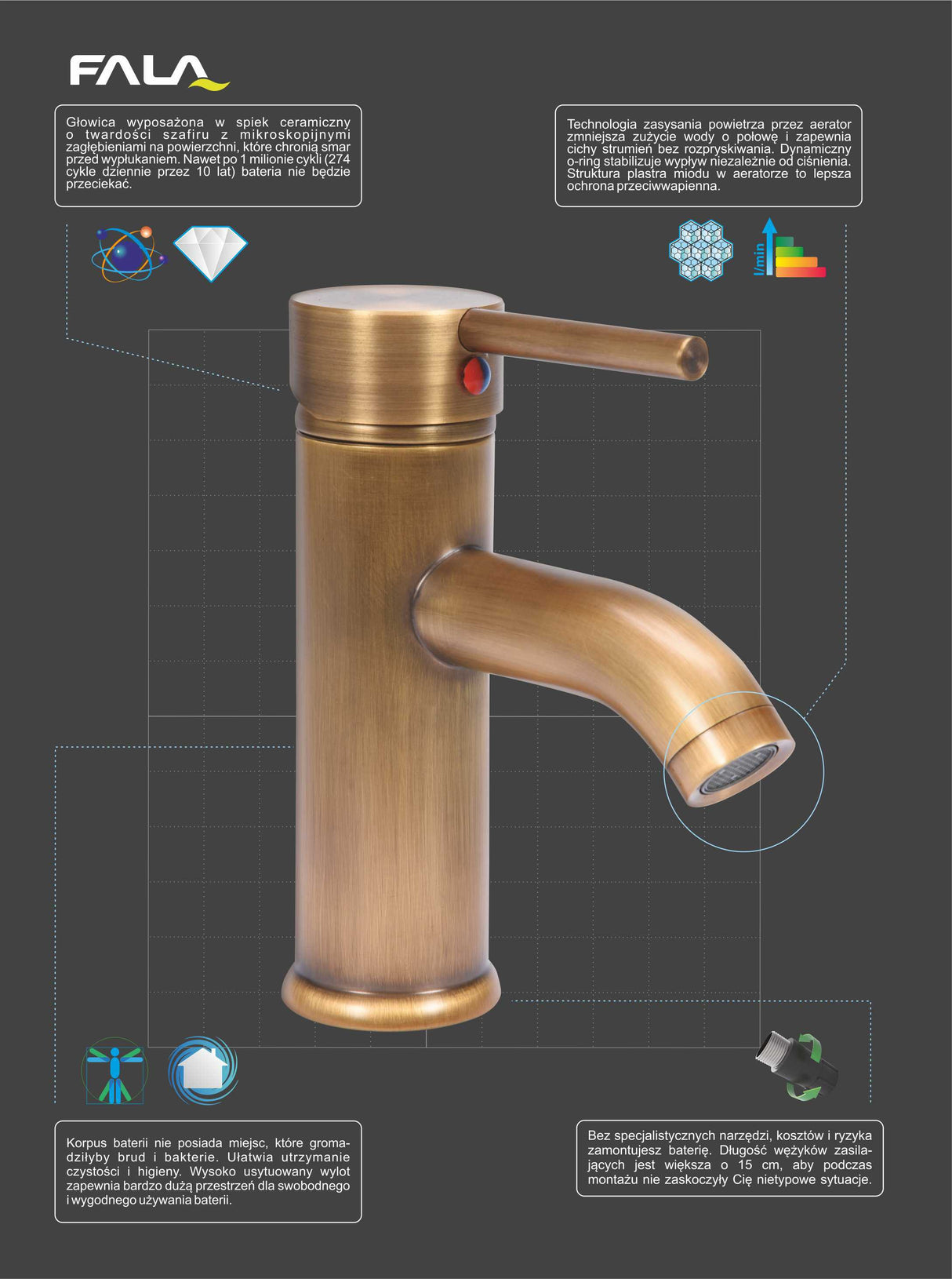 BASIN MIXER RETRO BRONZE 2 (75836)
