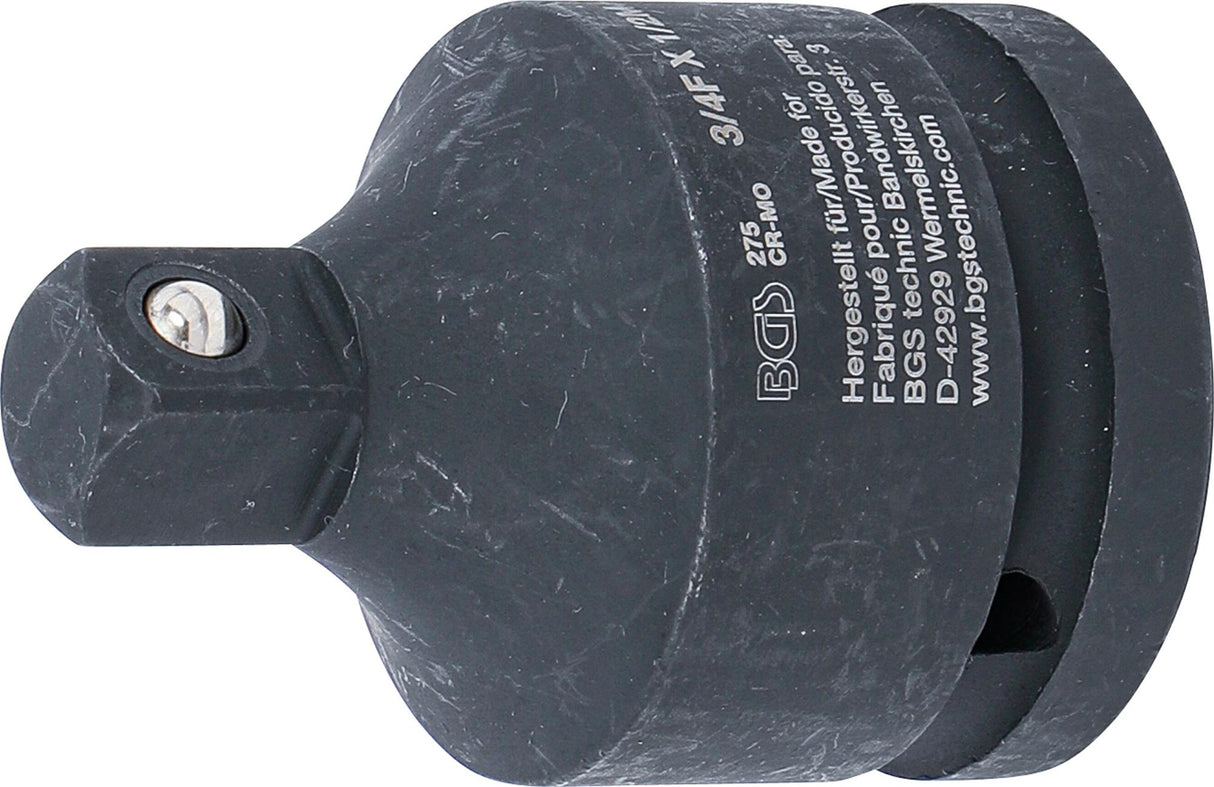 Smūginis adapteris | vidinis kvadratas 20 mm (3/4") - išorinis kvadratas 12,5 mm (1/2") (275)