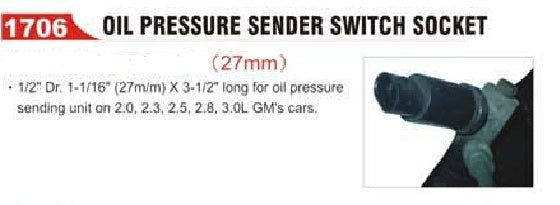 Galvutė ilga tepalo spaudimo davikliui 27 mm" X 90MML (H1706-1)