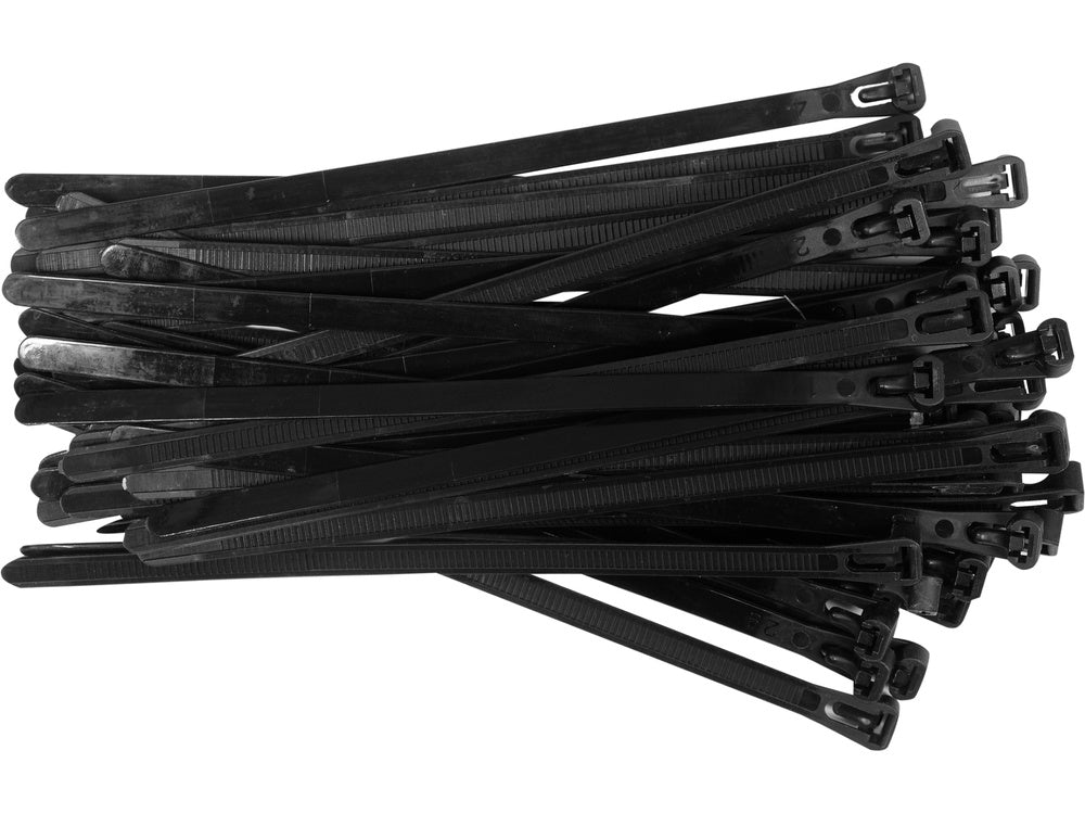 Suveržimo dirželiai juodi | 7,6X200 mm | 50 vnt (YT-70673)