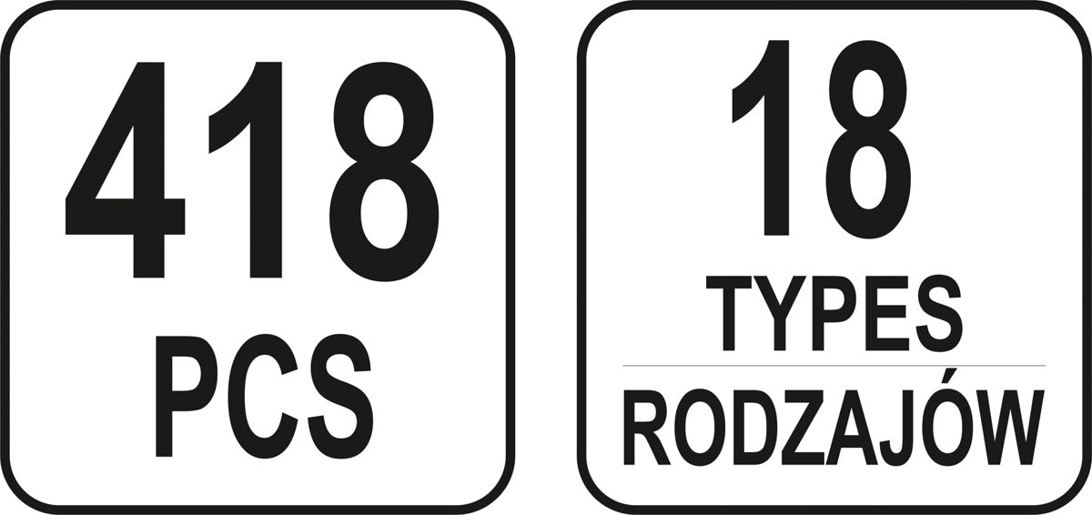 Automobilinis klipsų asortimentas Honda | 418 vnt. (YT-06656)