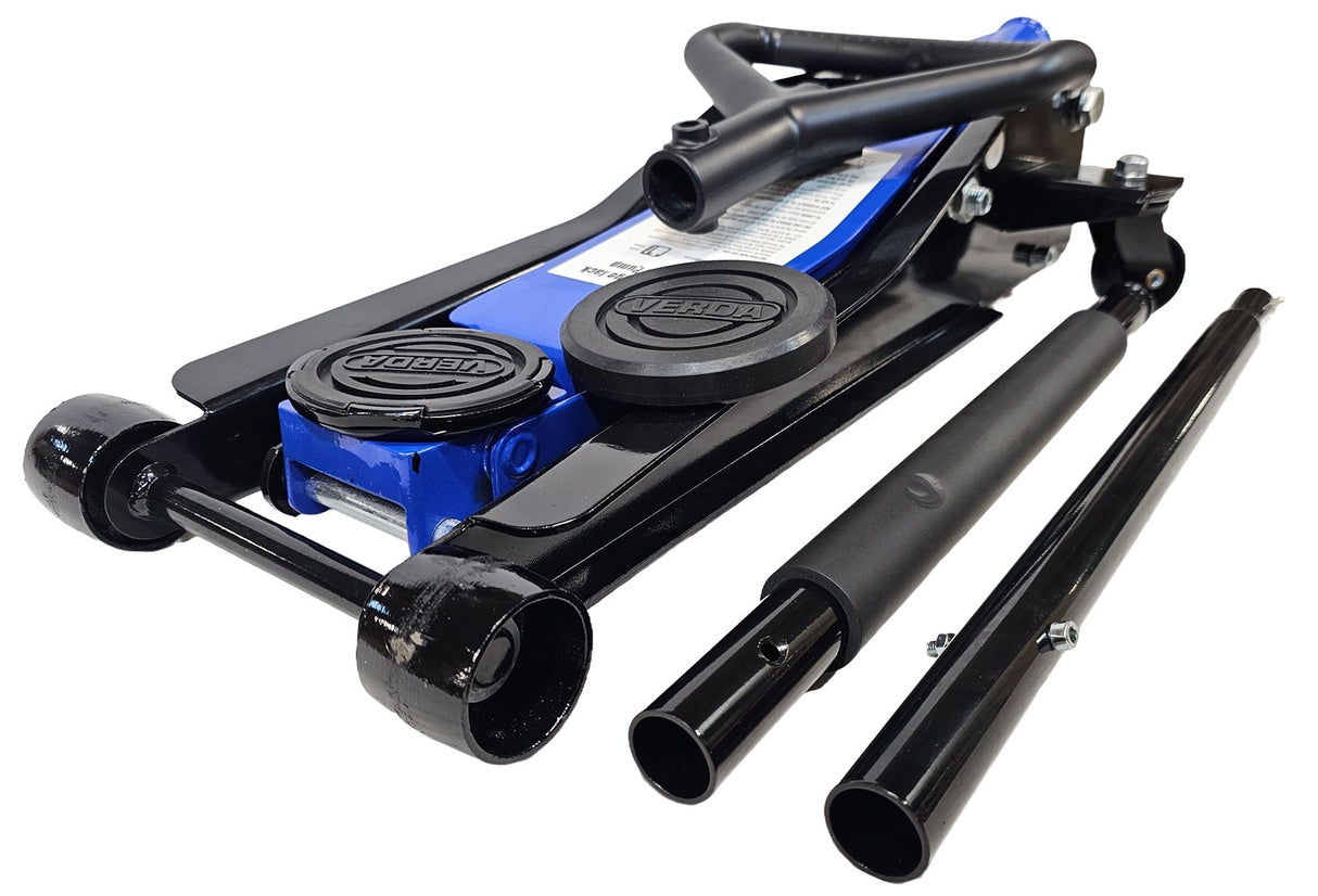 Domkratas su ratukais | žemo profilio | dvigubas stūmoklis | 75- 505 mm | 3 t (FJ25-D)