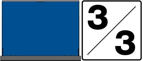 Įrankių dėklas 3/3, tuščias | nuo BGS 4012 (4012-5)