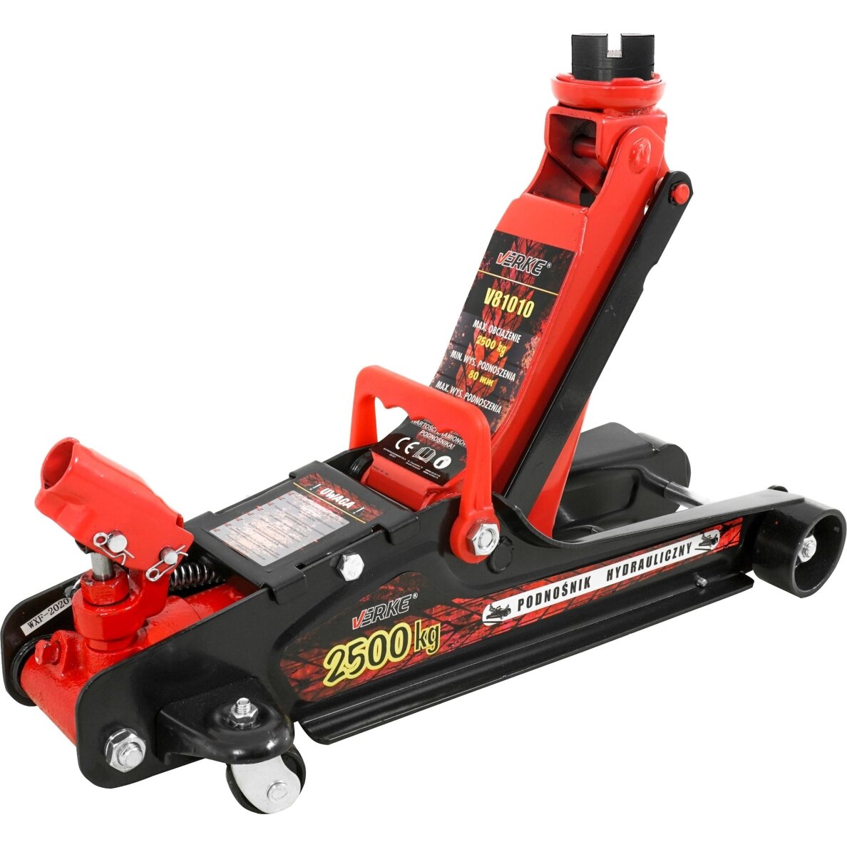 Domkratas žemo profilio | pasukama rankena | 2 gumos | 85 - 385 mm | 2.5 t (1720SL)