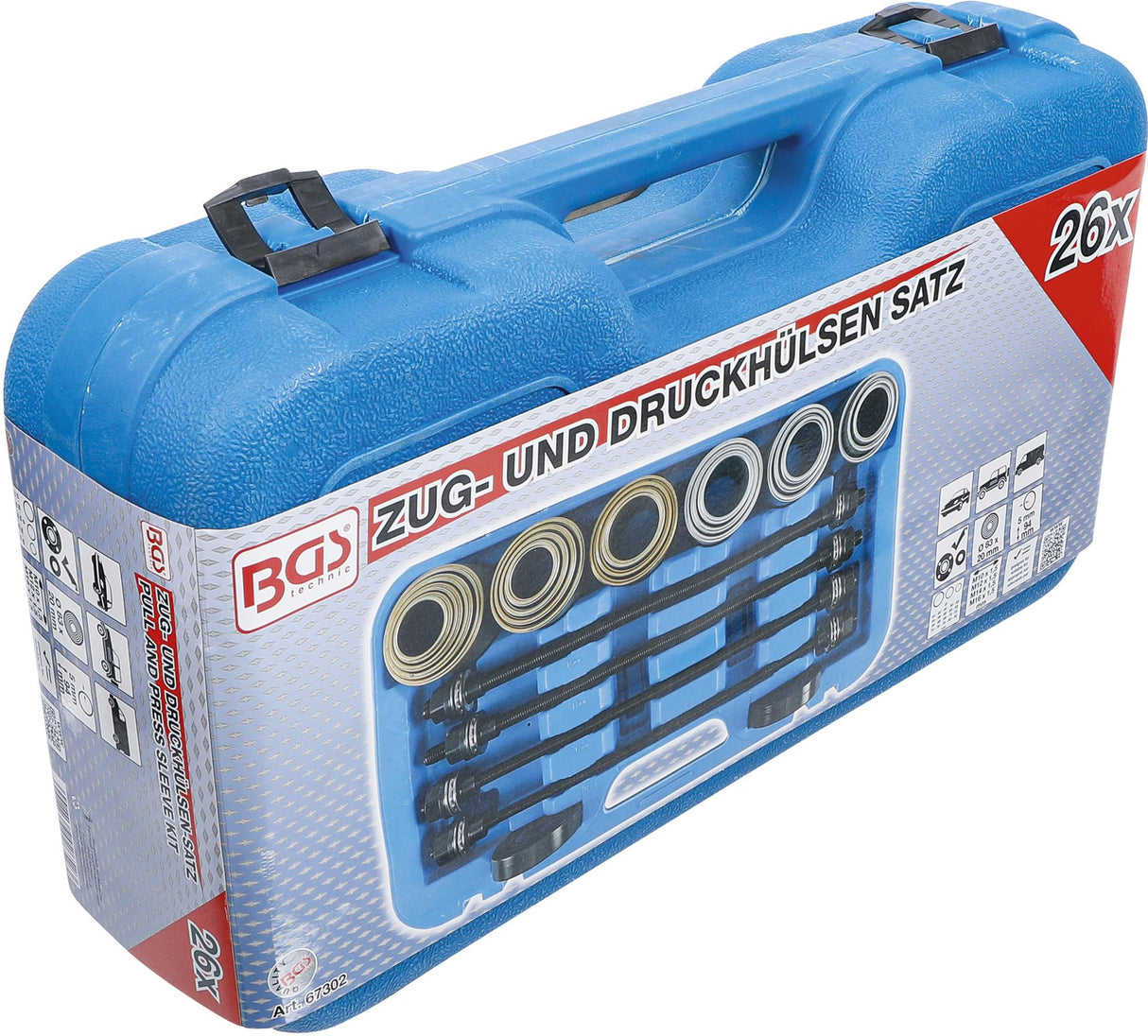 Sailentblokų presavimo komplektas | su 4 varžtais | 26 vnt. (67302)