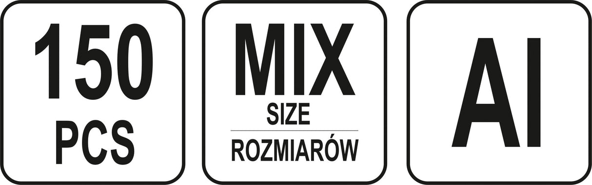 Srieginės kniedės | aliuminės | M3-M10 | 150 vnt. (YT-36460)