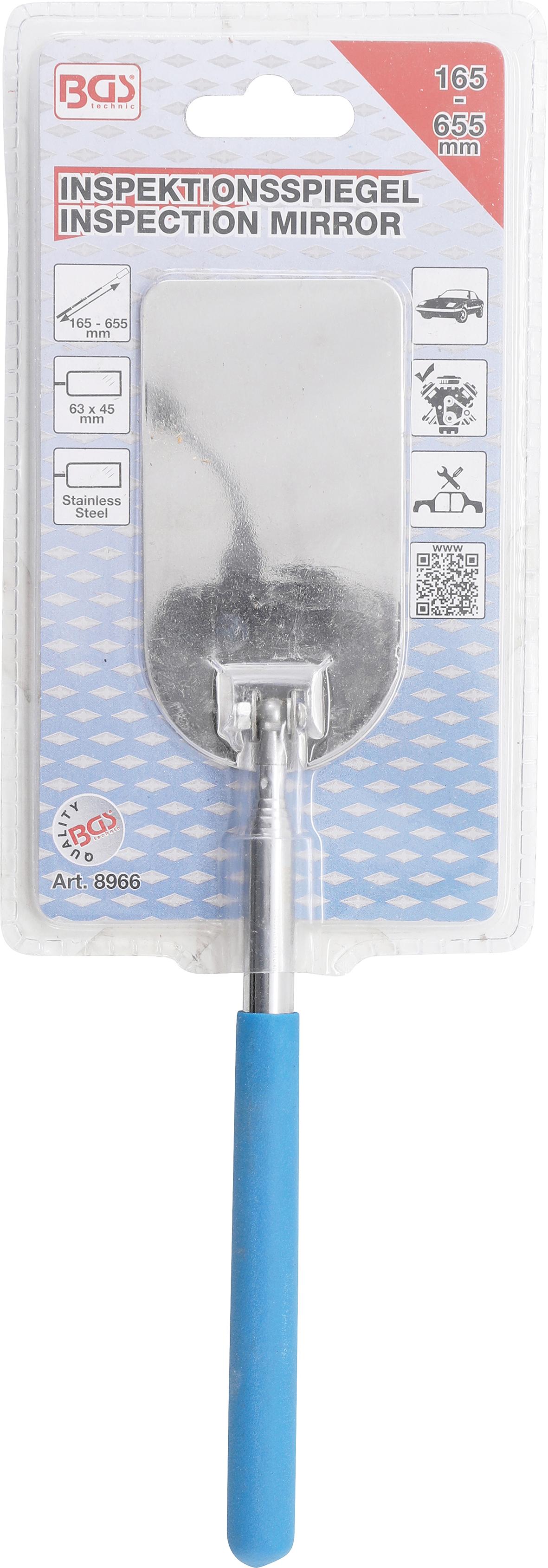 Teleskopinis apžiūrėjimo veidrodis | 63 x 45 mm (8966)