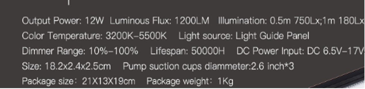 PDR plokštė pažangiam remontui / atšvaitas | prisiurbtukai | su apšvietimu (VPRP-1)