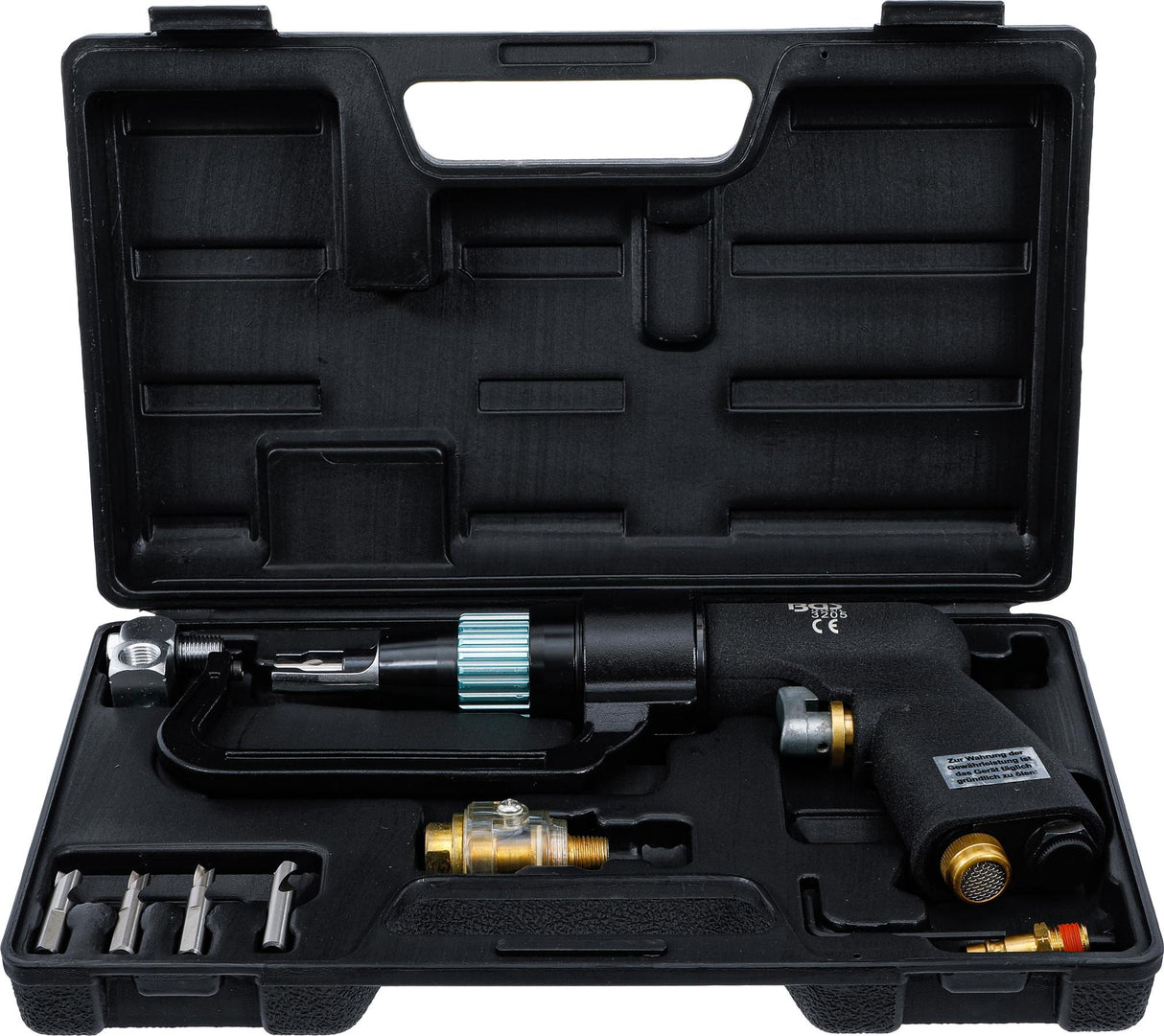 Pneumatinis suvirinimo taškų nugrežėjas su rinkiniu (3205)