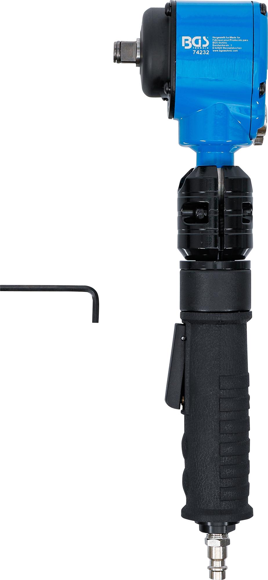 Pneumatinis smūginis veržliasukis | 12,5 mm (1/2") | kampinis | su pasukama ir pakreipiama galvute | 650 Nm (74232)