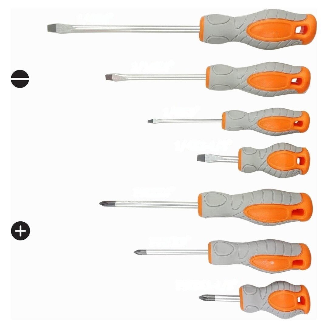 Atsuktuvų rinkinys | magnetinimo įrankis / L tipo atsuktuvai | plokšti SL / kryžminiai | 11 vnt. (SK5011)
