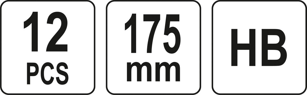 Staliaus pieštukai | 175 mm | 12 vnt. (YT-692612)