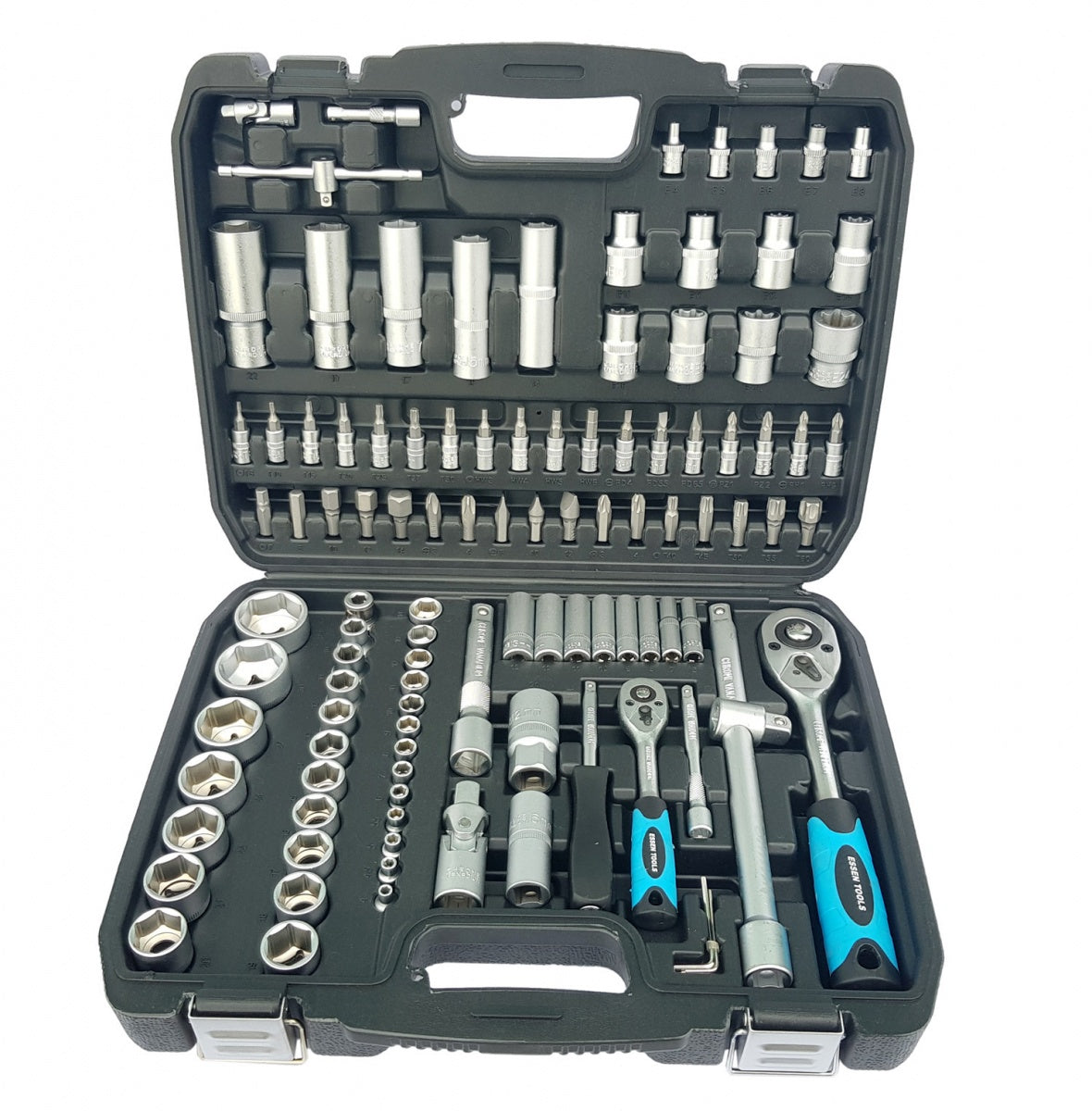 Įrankių rinkinys | 6.3 mm (1/4") + 12.5 mm (1/2") | 108 vnt. (ES78108)