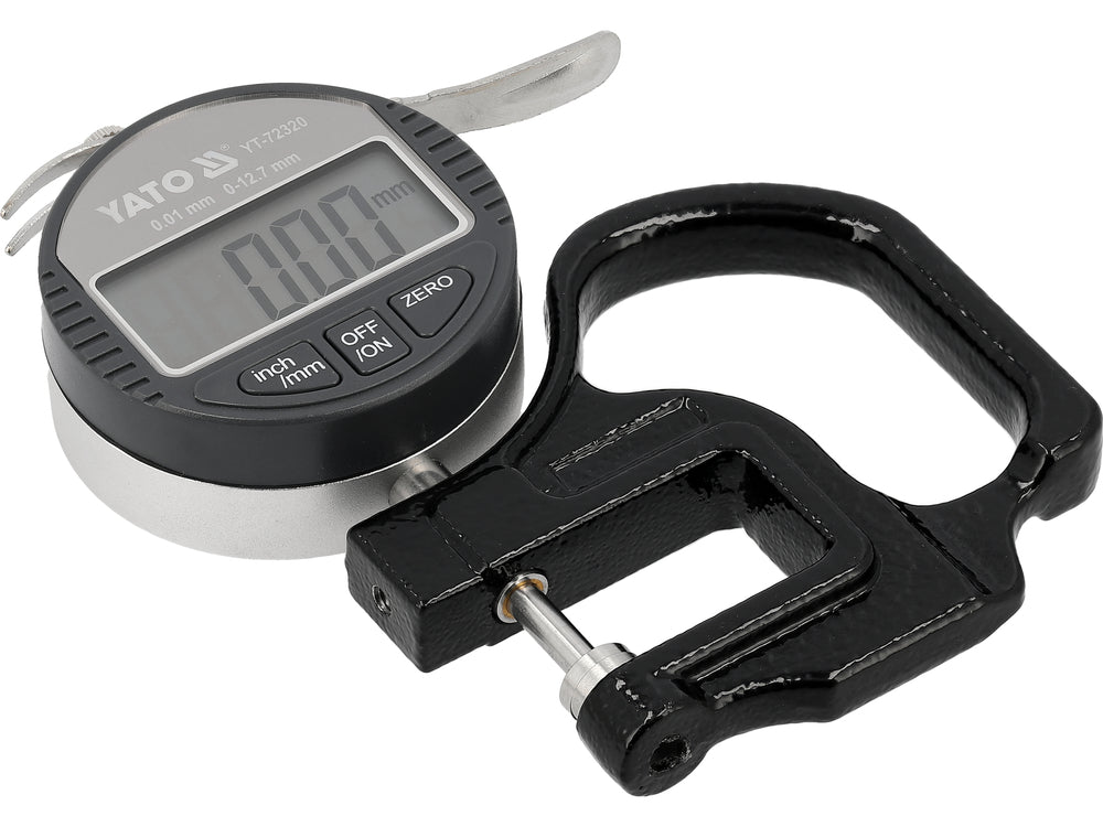Mikrometras / storio matuoklis | skaitmeninis | 0-12.7 mm | 0.01 mm (YT-72320)