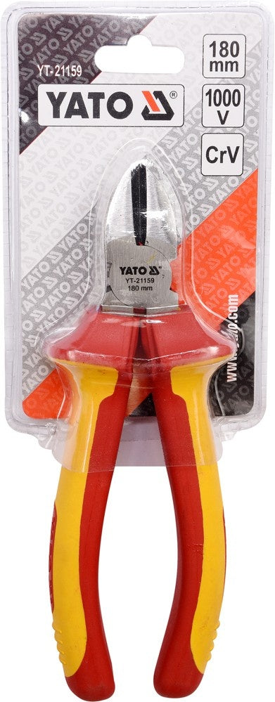 Replės aukštos įtampos laidams šoninio kirpimo 180mm, VDE 1000V (YT-21159)