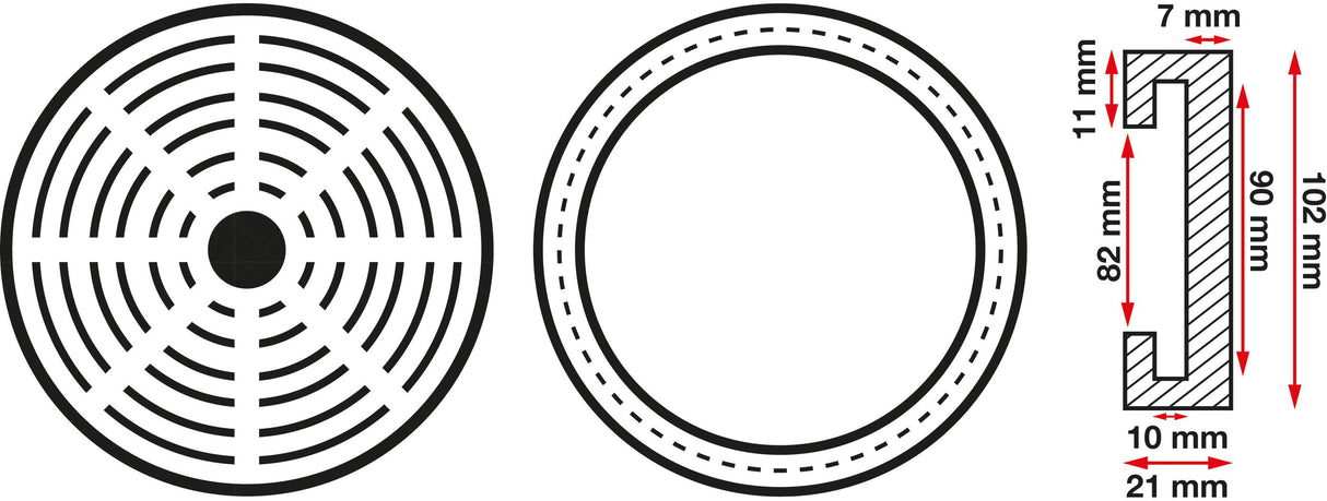 Guminis padas | auto keltuvams | Ø 100 mm (6470)