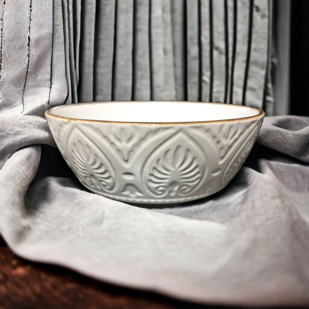 Dubenėlis SALSA | baltas | blizgus | keramika | Ø15.5CM | H7CM (69984)