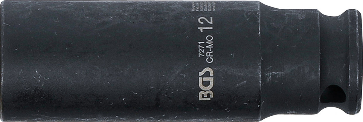 Smūginė galvutė ilga | šešiakampė | 6,3 mm (1/4") | 12 mm (7271)