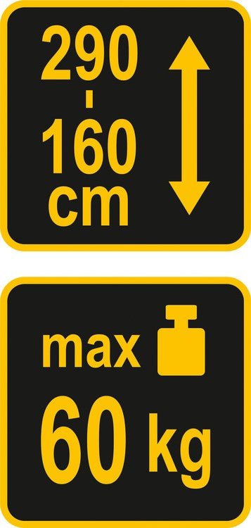 Teleskopinė atrama įtvaras | 160 -290 cm (29445)