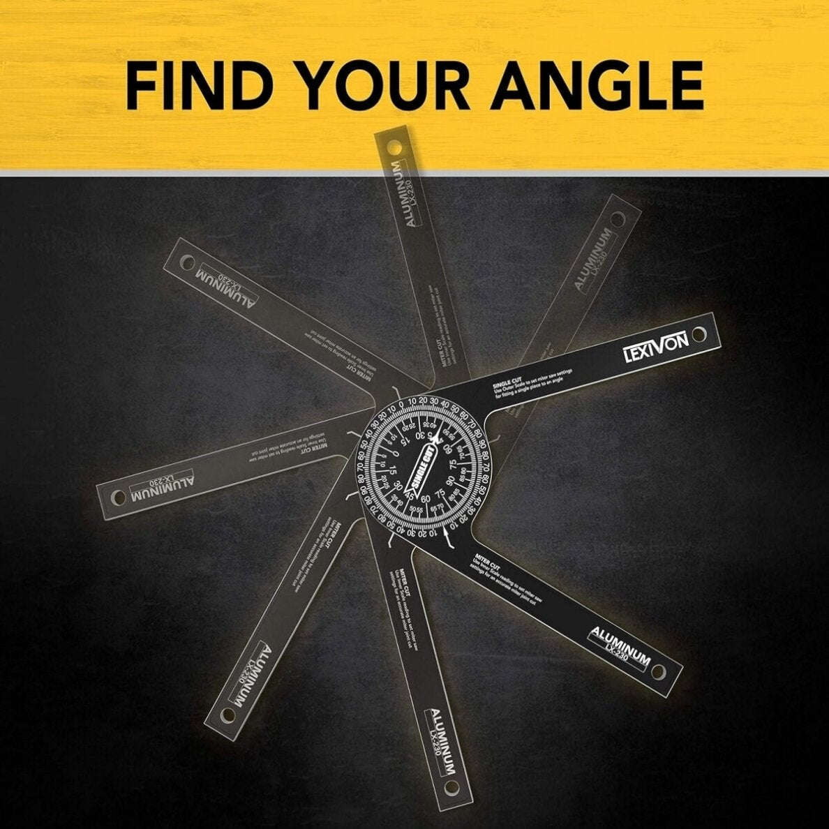 Kampų matuoklis daugiafunkcinis | mechaninis | 175 mm (MSP7)