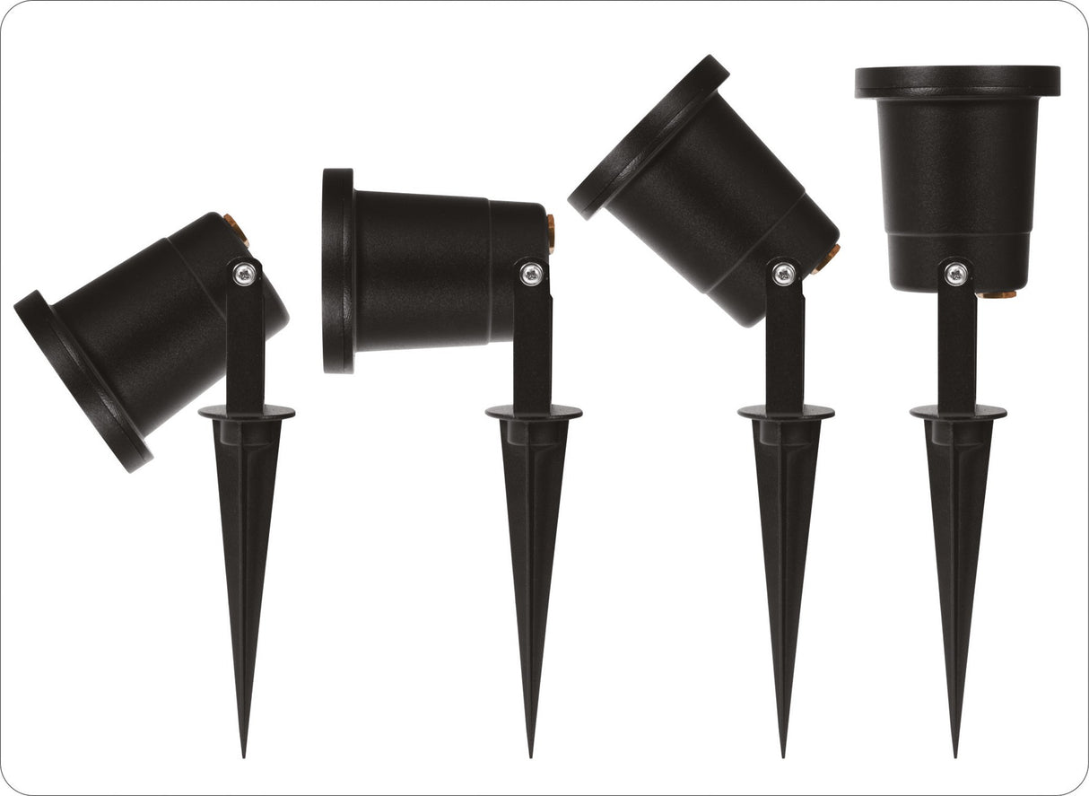 Grafitinis sodo šviestuvas GU10 su juodo aliuminio korpusu (YT-81775)