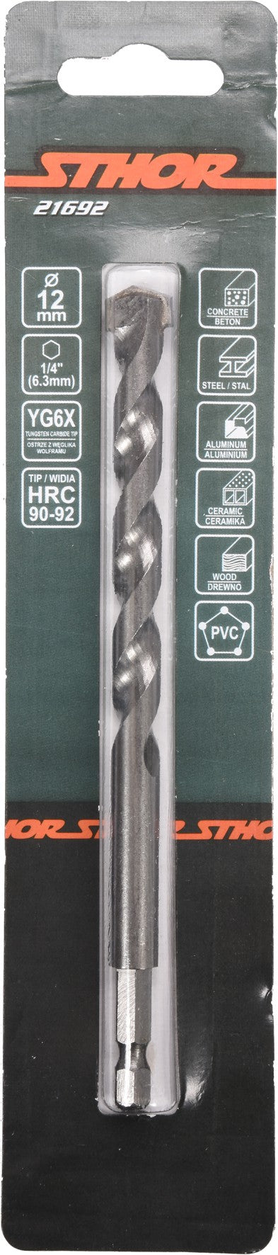 Grąžtas universalus su Hex 6.3 mm (1/4") galu | 12.0 mm (21692)