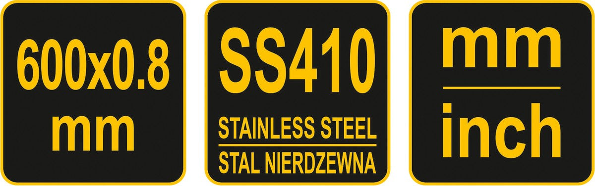 Liniuotė plieninė | lanksti | nerūdijantis plienas | 2 segmentai | 610 mm (19740)