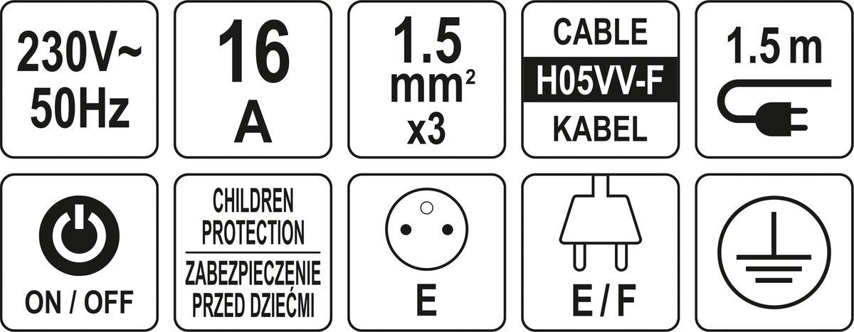 Elektrinis ilgintuvas | 3 lizdai | 1,5 mm2 | 1,5 m (72350)