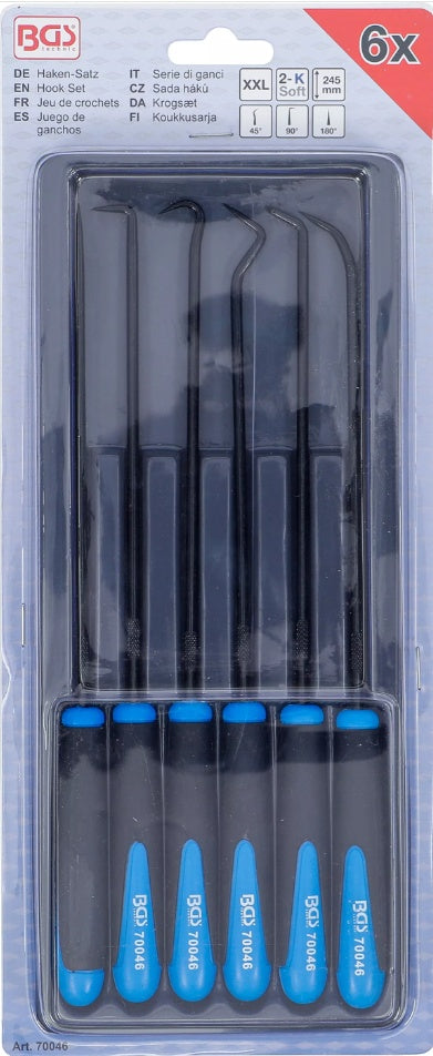 Kabliukų rinkinys | ilgas tipas | 245 mm | 6 vnt. (70046)