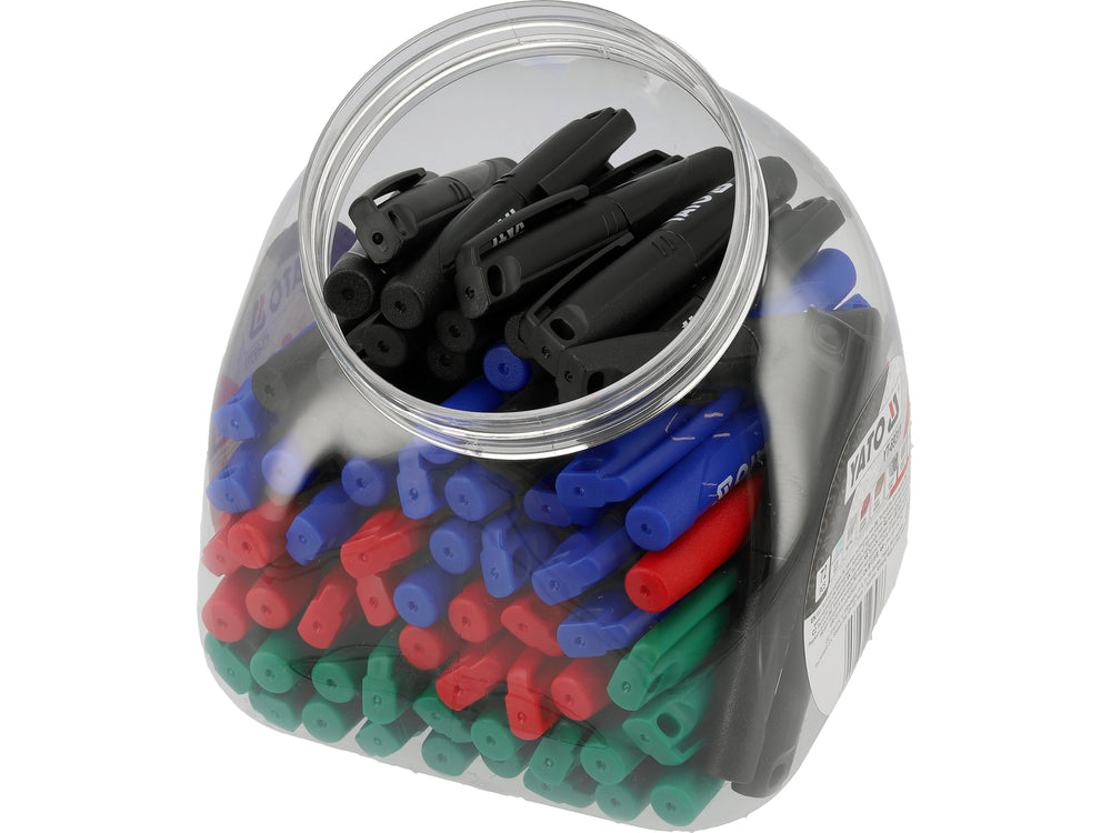 Techniniai markeriai MINI | žali, mėlyni, raudoni, juodi | 72 vnt. (YT-69311)