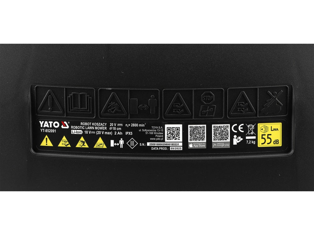 Vejos robotas žoliapjovė su perimetro laidu iki 500 m² (YT-852091)