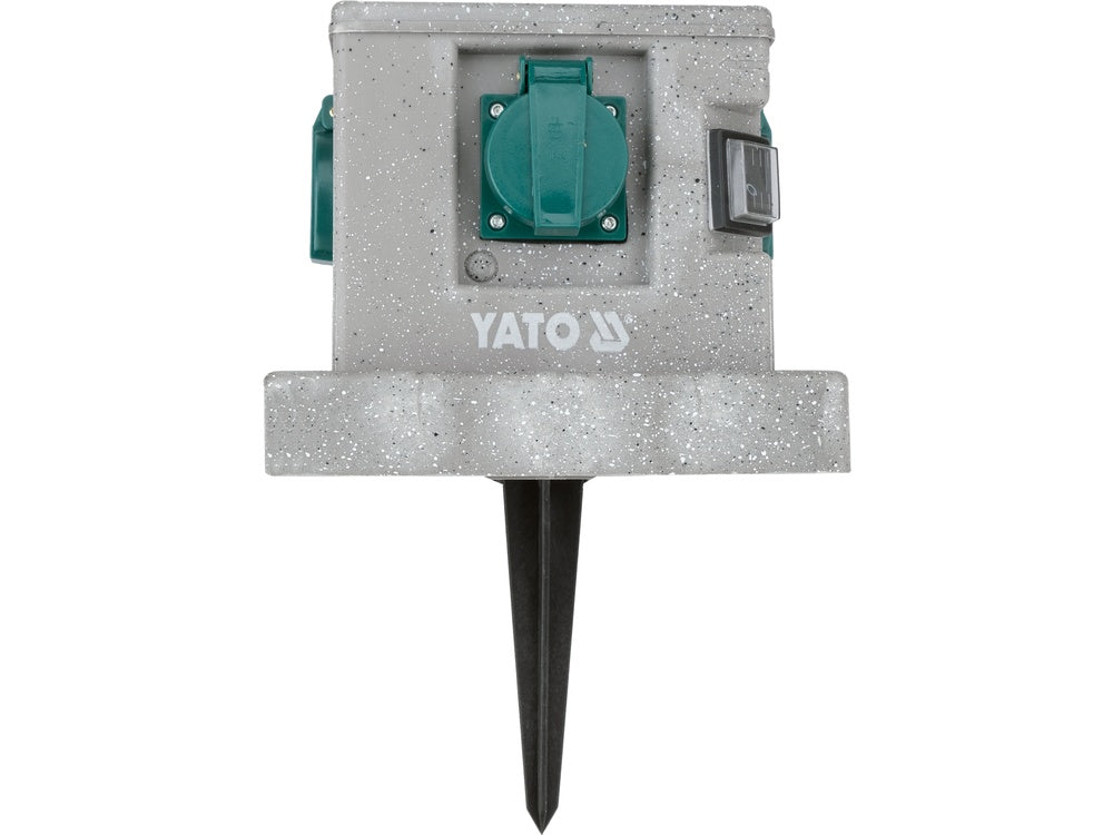 Outdoor socket in decorative cube | IP44 | 4 X 230V (YT-81272)