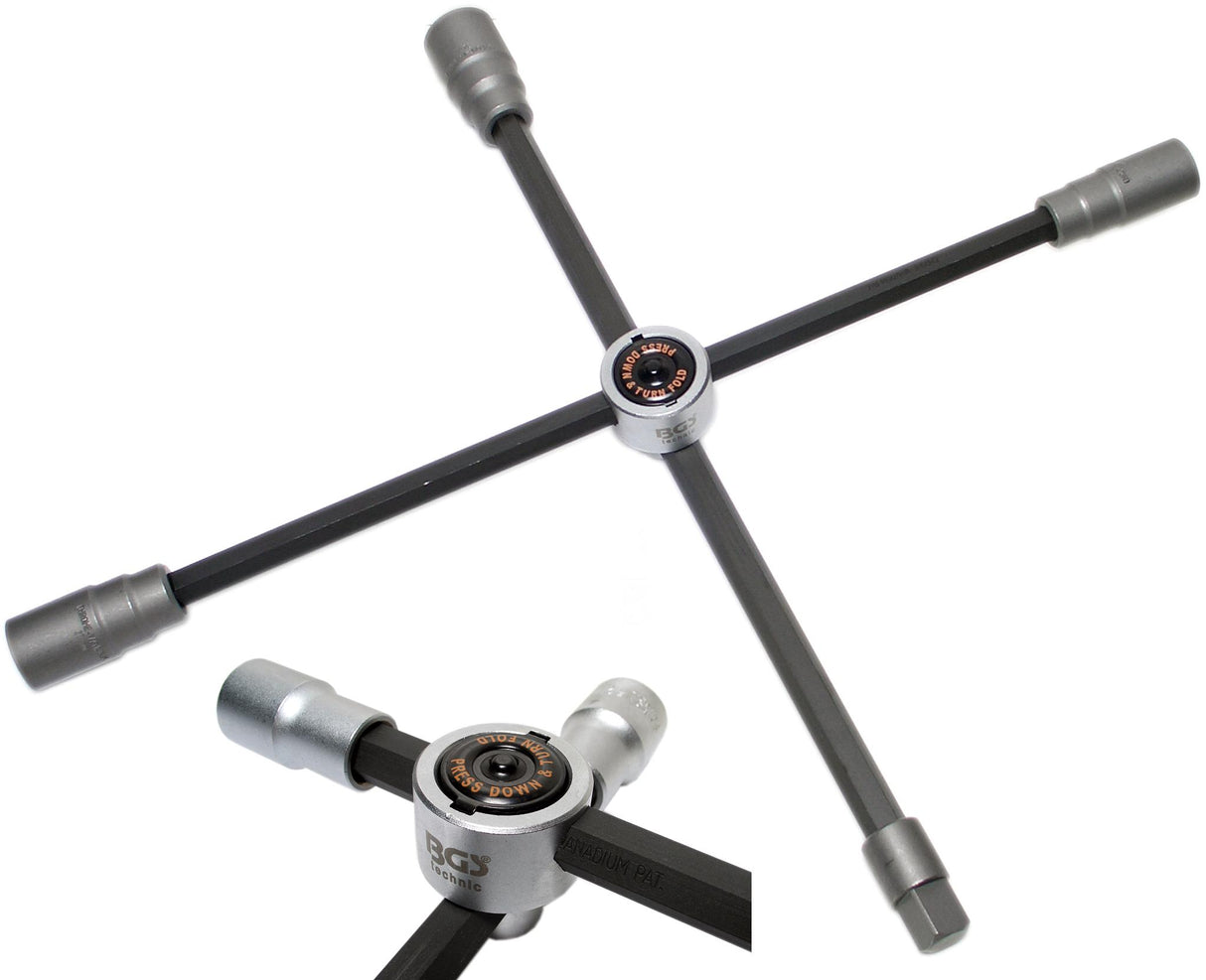 Keturių krypčių ratų veržliaraktis sunkvežimiams | 24 x 27 - 32 x 20 mm (3/4") (1458)