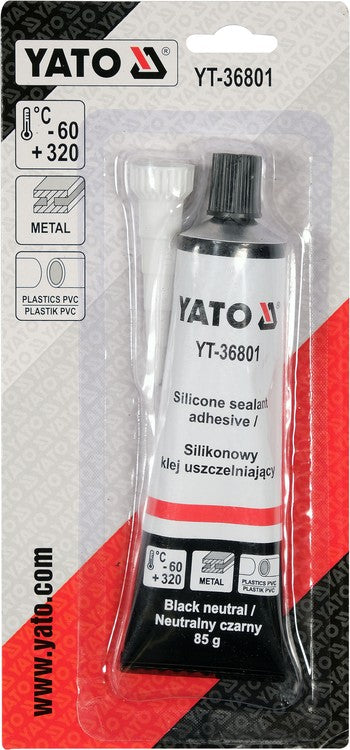 Silikono sandariklis | aukštos temperatūros | juodas | 85 g (YT-36801)