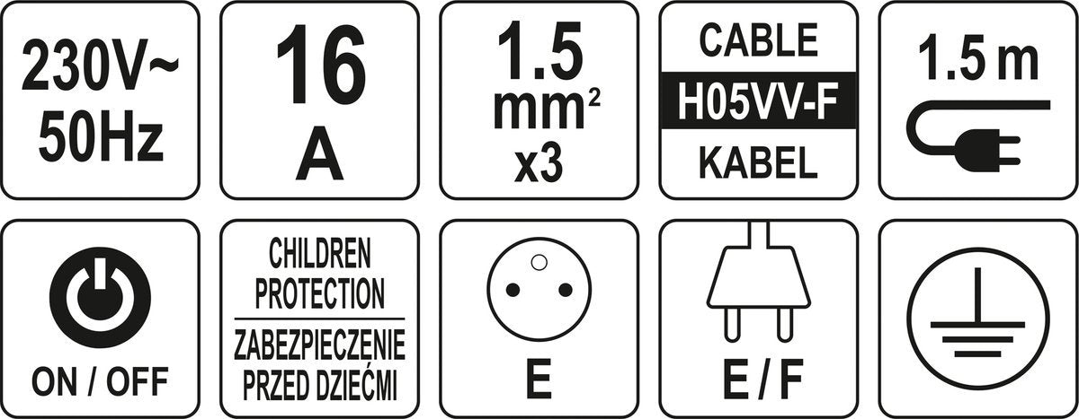 Elektrinis ilgintuvas | 5 lizdai | 1,5 mm2 | 1,5 m (72356)