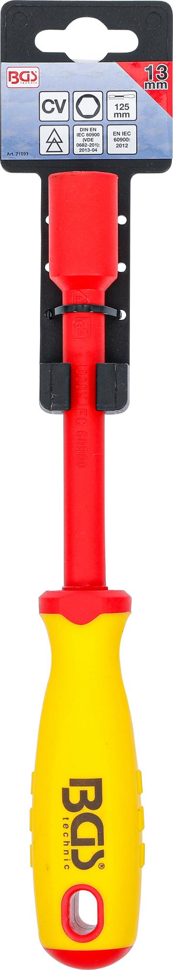 VDE atsuktuvas su galvute | Šešiakampis | 13 mm | Ašmenų ilgis 125 mm (71093)