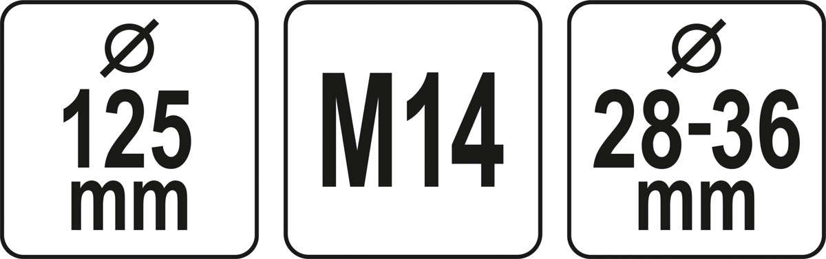 Pjovimo apsauga nuo dulkių | reguliuojama | M14 | 115 / 125 mm (YT-82994)