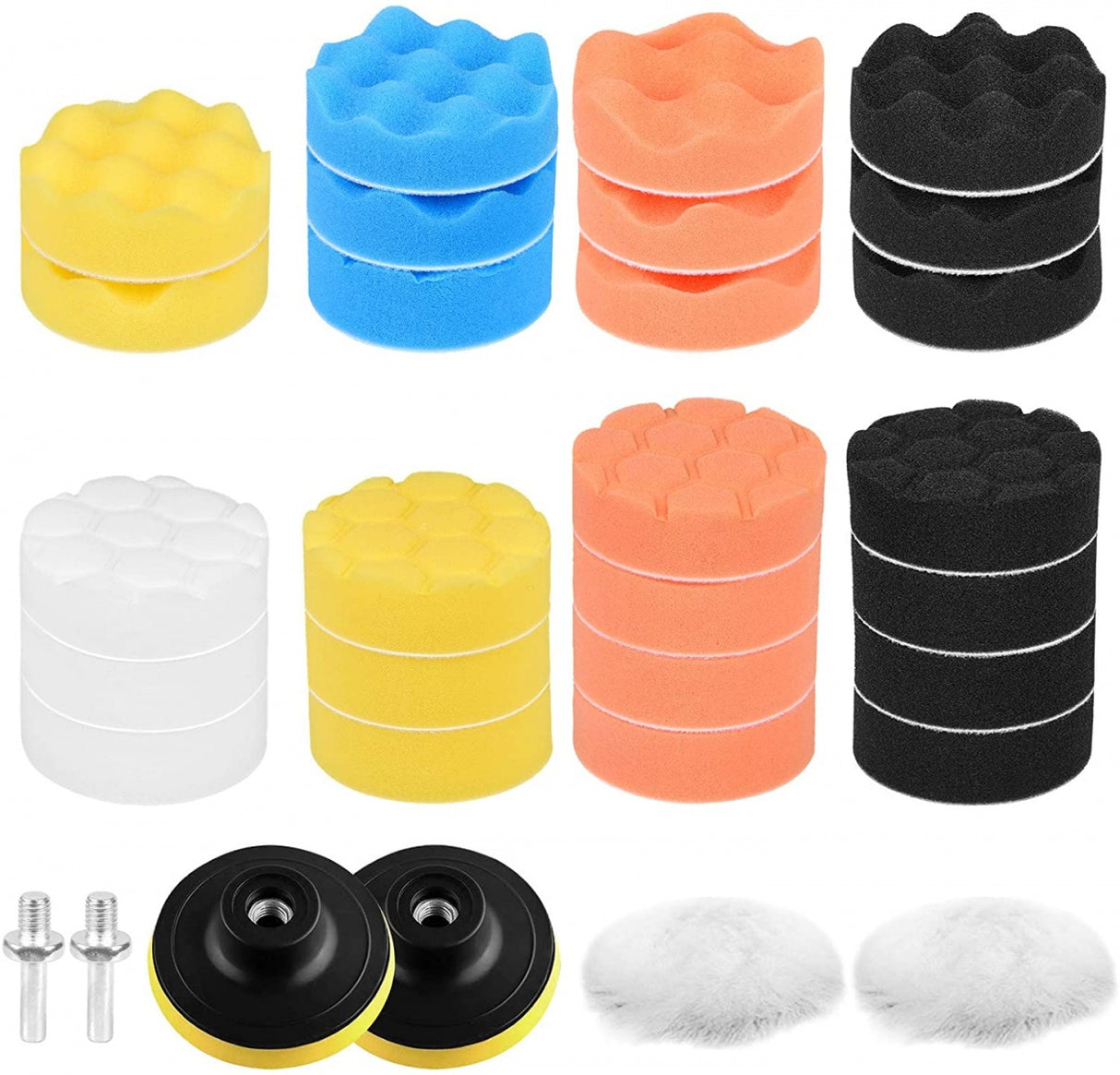 Poliravimo ir šlifavimo padų rinkinys | Ø 115 mm | 31 vnt. (BW1031)