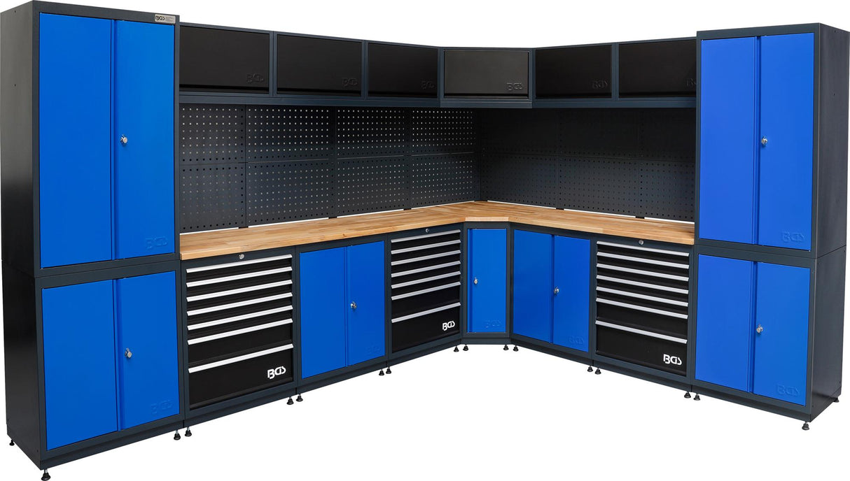 Įrankių saugojimo sistemos derinys | Workshop | Medinis stalviršis | 8 Komponentai (80160)