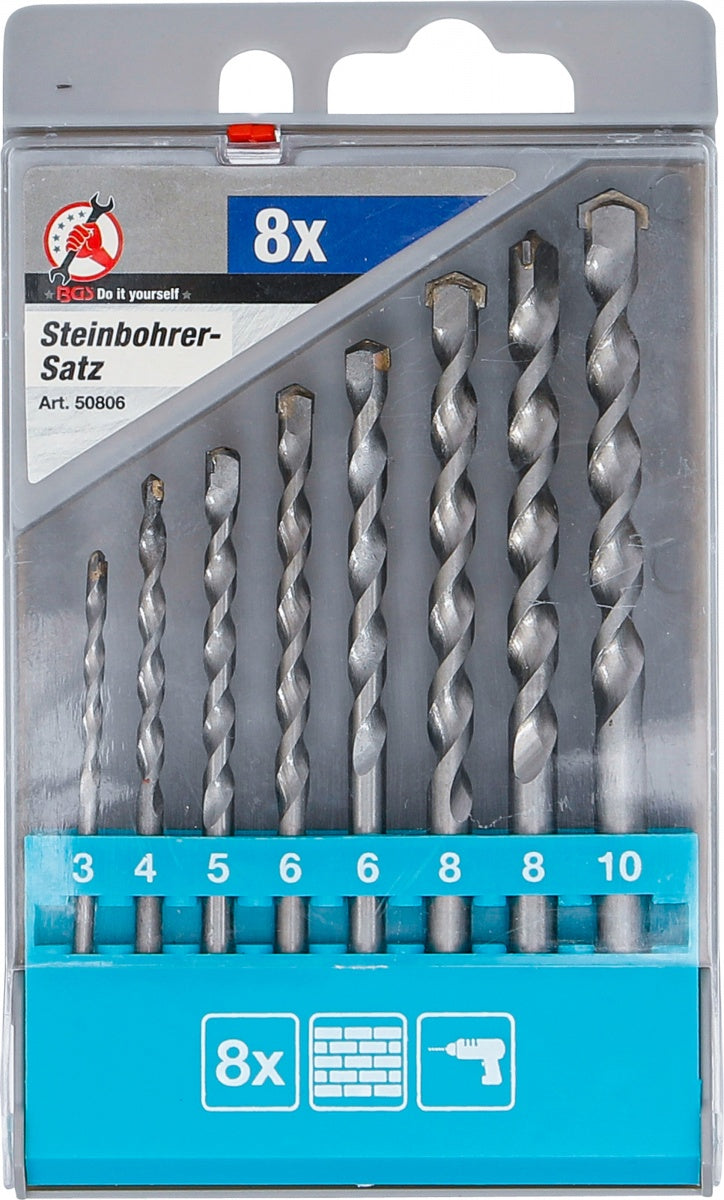 Mūro grąžtų rinkinys | 3–10 mm | 8 vnt. (50806)